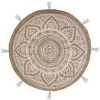 Atmosphera - Tapis Décoratif En Jute Imprimée Blanc D 78 Cm - Jute
