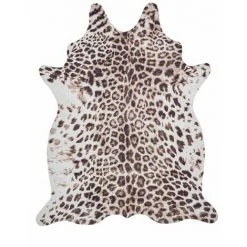 Tapis BOBOCHIC - Tapis Poils Courts TIGER Motif Animalier 130x155 Beige - Beige