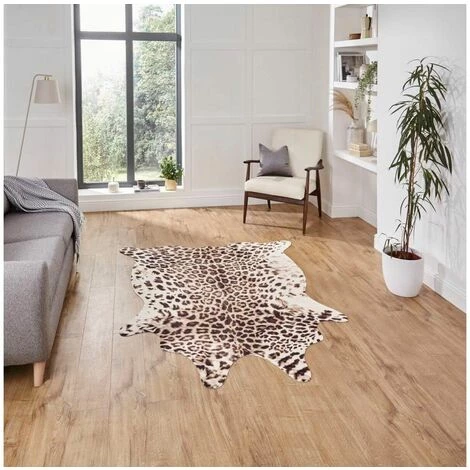 Tapis BOBOCHIC - Tapis Poils Courts TIGER Motif Animalier 130x155 Beige - Beige 2 Tapis BOBOCHIC - Tapis Poils Courts TIGER Motif Animalier 130x155 Beige - Beige – Image 2
