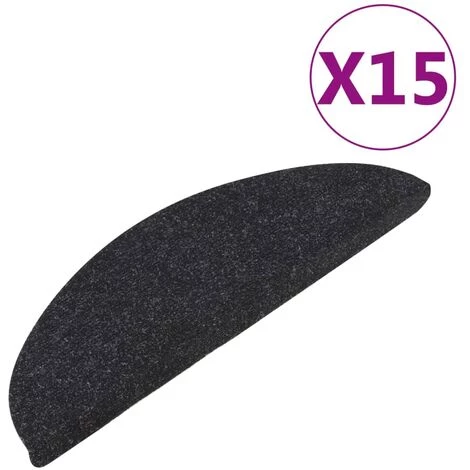 15x Tapis D'Escalier Autocollants 56x20 Cm Anthracite VidaXL 2 15x Tapis D'Escalier Autocollants 56x20 Cm Anthracite VidaXL – Image 2