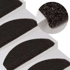 VidaXL Tapis D'escalier D'extérieur Antidérapants 5 Pcs 65x28cm Marron - Brun