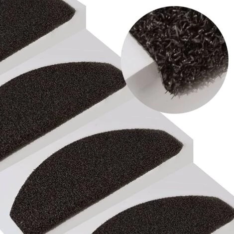 VidaXL Tapis D'escalier D'extérieur Antidérapants 5 Pcs 65x28cm Marron - Brun 1 VidaXL Tapis D'escalier D'extérieur Antidérapants 5 Pcs 65x28cm Marron - Brun