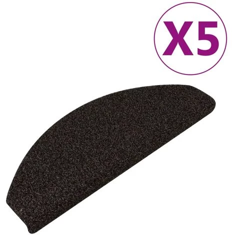 VidaXL Tapis D'escalier D'extérieur Antidérapants 5 Pcs 65x28cm Marron - Brun 2 VidaXL Tapis D'escalier D'extérieur Antidérapants 5 Pcs 65x28cm Marron - Brun – Image 2