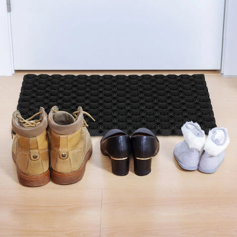 Relaxdays Paillasson Caoutchouc, 40x60, Antidérapant, Résistant, Caillebotis Extérieur, Tapis D’entrée, Picots, Noir 3 Relaxdays Paillasson Caoutchouc, 40x60, Antidérapant, Résistant, Caillebotis Extérieur, Tapis D’entrée, Picots, Noir – Image 3
