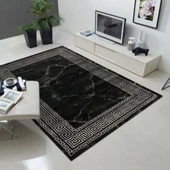 JADOREL Tapis Orient Style 80x300 Cm Rectangulaire BLACO Gris Couloir Adapté Au Chauffage Par Le Sol - Gris