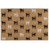 Relaxdays Paillasson Coco, Motif Chats, Tapis D’entrée Pratique, 40 X 60 Cm, Revêtement Antidérapant En PVC, Nature