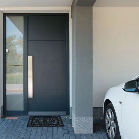 Relaxdays Paillasson Caoutchouc, 60 X 40 Cm, Antidérapant, Résistant, Extérieur, Tapis D’entrée, Ornement, Noir 3 Relaxdays Paillasson Caoutchouc, 60 X 40 Cm, Antidérapant, Résistant, Extérieur, Tapis D’entrée, Ornement, Noir – Image 3