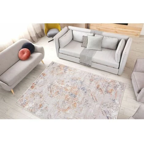Tapis BOBOCHIC - Tapis Poil Court Rectangulaire ANTA Motif Berbère 80x150 Beige - Beige 2 Tapis BOBOCHIC - Tapis Poil Court Rectangulaire ANTA Motif Berbère 80x150 Beige - Beige – Image 2