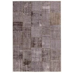 Tapis BOBOCHIC - Tapis Poil Mi-long Rectangulaire CAMEO Motif Vintage 120x170 Anthracite - Anthracite