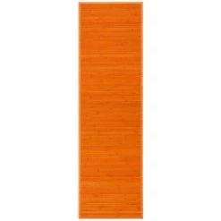 LOLAHOME Tapis D'allée En Bambou Orange 200x60 Cm