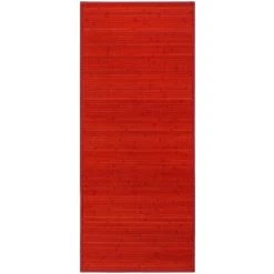 LOLAHOME Tapis D'allée En Bambou Rouge 175x75 Cm
