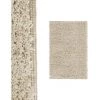 LOLAHOME Tapis Velours, Coton Et Polyester Beige 50x80 Cm