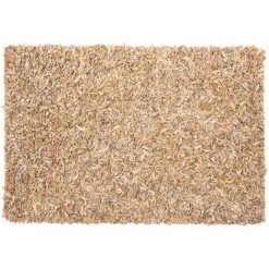 BELIANI Tapis En Cuir Véritable Beige 200x140cm - Beige