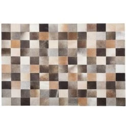 BELIANI Tapis En Cuir Véritable Marron 230x160cm - Marron