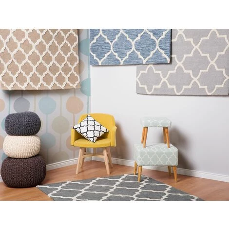 BELIANI Tapis En Tissu Beige 150x80cm - Beige 2 BELIANI Tapis En Tissu Beige 150x80cm - Beige – Image 2