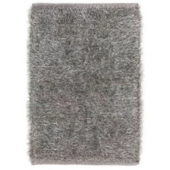 LOLAHOME Tapis Moderne En Microfibre à Poils Longs Gris 80x50 Cm
