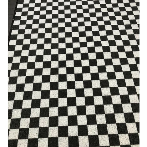 KARTOKNER Tapis Personnalité Créative Tapis En Damier Salon Chambre Simple Tapis Quadrillé Noir Et Blanc Coussin De Canapé Carré Frais Tapis Décoratifs Pour La Maison (Noir) 4 KARTOKNER Tapis Personnalité Créative Tapis En Damier Salon Chambre Simple Tapis Quadrillé Noir Et Blanc Coussin De Canapé Carré Frais Tapis Décoratifs Pour La Maison (Noir) – Image 4