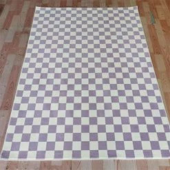 KARTOKNER Tapis Personnalité Créative Tapis En Damier Salon Chambre Simple Tapis Quadrillé Violet Et Blanc Coussin De Canapé Carré Frais Tapis Décoratifs Pour La Maison (Violet) 7 KARTOKNER Tapis Personnalité Créative Tapis En Damier Salon Chambre Simple Tapis Quadrillé Violet Et Blanc Coussin De Canapé Carré Frais Tapis Décoratifs Pour La Maison (Violet) -Tapis et paillasson Soldes 49992535 4