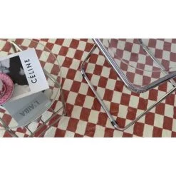 KARTOKNER Tapis Personnalité Créative Tapis En Damier Salon Chambre Simple Tapis Quadrillé Brun Et Blanc Coussin De Canapé Carré Frais Tapis Décoratifs Pour La Maison (Brun) 6 KARTOKNER Tapis Personnalité Créative Tapis En Damier Salon Chambre Simple Tapis Quadrillé Brun Et Blanc Coussin De Canapé Carré Frais Tapis Décoratifs Pour La Maison (Brun) -Tapis et paillasson Soldes 49992536 3