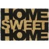 Relaxdays Paillasson Coco, Home Sweet Home, 60 X 40 Cm, Tapis D’entrée, Intérieur, Extérieur, Antidérapant, Nature/noir