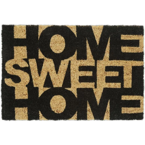Relaxdays Paillasson Coco, Home Sweet Home, 60 X 40 Cm, Tapis D’entrée, Intérieur, Extérieur, Antidérapant, Nature/noir 1 Relaxdays Paillasson Coco, Home Sweet Home, 60 X 40 Cm, Tapis D’entrée, Intérieur, Extérieur, Antidérapant, Nature/noir