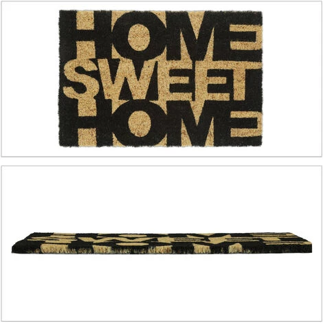 Relaxdays Paillasson Coco, Home Sweet Home, 60 X 40 Cm, Tapis D’entrée, Intérieur, Extérieur, Antidérapant, Nature/noir 2 Relaxdays Paillasson Coco, Home Sweet Home, 60 X 40 Cm, Tapis D’entrée, Intérieur, Extérieur, Antidérapant, Nature/noir – Image 2