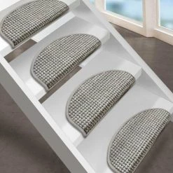 KARAT Tapis D'escalier Grandeur Sable 60 56x19cm Semi-circulaire - Sable -Tapis et paillasson Soldes 50021714 4