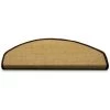 KARAT Tapis D'escalier En Sisal Nature Salvador Demi-rond Lien: Marron Foncé - Marron Foncé