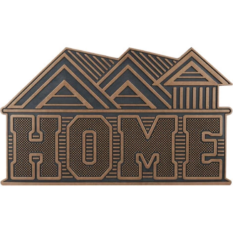 Relaxdays Paillasson Caoutchouc, Tapis D’entrée Home, 75 X 45 Cm, Antidérapant, Intérieur, Extérieur, Résistant, Cuivre 1 Relaxdays Paillasson Caoutchouc, Tapis D’entrée Home, 75 X 45 Cm, Antidérapant, Intérieur, Extérieur, Résistant, Cuivre