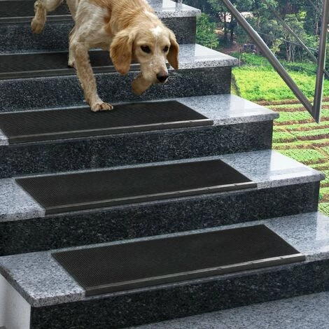 KARAT Tapis D'escalier En Caoutchouc Pour L'extérieur Saint-Jacques 25x65 Cm 1 Pièce - Noir 5 KARAT Tapis D'escalier En Caoutchouc Pour L'extérieur Saint-Jacques 25x65 Cm 1 Pièce - Noir – Image 5