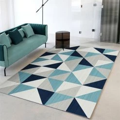 JN.SONGS Tapis Salon Chambre à Motifs Géométriques Design Moderne Pour Couloir Salle à Manger - 120x160 Cm Bleu 8 JN.SONGS Tapis Salon Chambre à Motifs Géométriques Design Moderne Pour Couloir Salle à Manger - 120x160 Cm Bleu -Tapis et paillasson Soldes 50600489 4