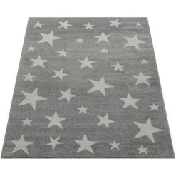 Paco Home Moderne Poils Ras Tapis Enfant Motif Étoilé Chambre D'Enfant Étoile Gris Blanc 80x150 Cm 8 Paco Home Moderne Poils Ras Tapis Enfant Motif Étoilé Chambre D'Enfant Étoile Gris Blanc 80x150 Cm -Tapis et paillasson Soldes 50622967 4