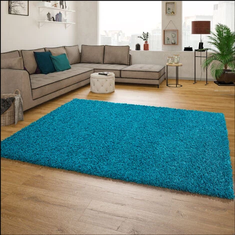 Paco Home Tapis Poils Hauts Et Longs Shaggy Sky Uni En Turquoise 40x60 Cm 2 Paco Home Tapis Poils Hauts Et Longs Shaggy Sky Uni En Turquoise 40x60 Cm – Image 2