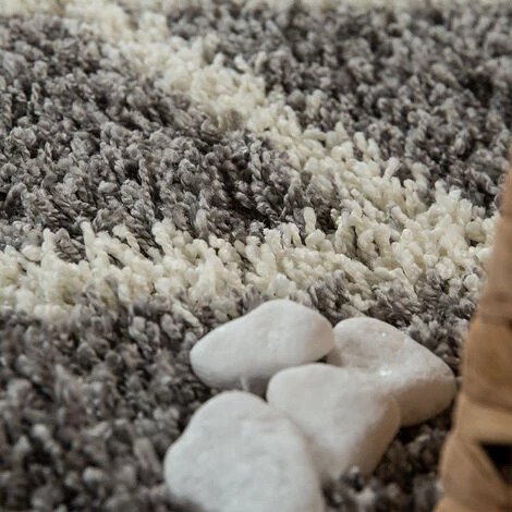 Paco Home Tapis De Bain Moderne Design Losanges Poils Longs Tapis Salle De Bain Crème Noir Ø 80 Cm Rond 3 Paco Home Tapis De Bain Moderne Design Losanges Poils Longs Tapis Salle De Bain Crème Noir Ø 80 Cm Rond – Image 3