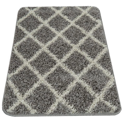 Paco Home Tapis De Bain Moderne Design Losanges Poils Longs Tapis Salle De Bain Crème Noir Ø 80 Cm Rond 4 Paco Home Tapis De Bain Moderne Design Losanges Poils Longs Tapis Salle De Bain Crème Noir Ø 80 Cm Rond – Image 4