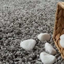 Paco Home Tapis Salle De Bain Moderne Uni Poils Longs Tapis De Bain Antidérapant Gris 80x150 Cm -Tapis et paillasson Soldes 50623156 3