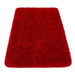 Paco Home Tapis Salle De Bain Moderne Poils Longs Uni Tapis De Bain Antidérapant Rouge 60x100 Cm -Tapis et paillasson Soldes 50623181 4