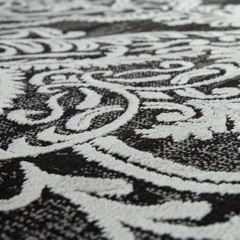 Paco Home Tapis Créateur Moderne Motif Oriental 3D Tapis De Salon Anthracite Gris Blanc 120x170 Cm 4 Paco Home Tapis Créateur Moderne Motif Oriental 3D Tapis De Salon Anthracite Gris Blanc 120x170 Cm – Image 4