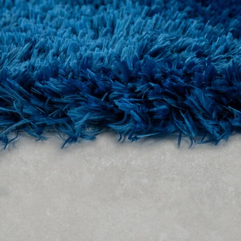 Paco Home Tapis De Bain Moderne Salle De Bain Tapis Shaggy Moelleux Doux Uni Bleu 40x55 Cm 2 Paco Home Tapis De Bain Moderne Salle De Bain Tapis Shaggy Moelleux Doux Uni Bleu 40x55 Cm – Image 2