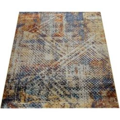Paco Home Tapis Poils Ras Salon Aspect Usé Moderne Abstrait Design Industriel Coloré 60x100 Cm -Tapis et paillasson Soldes 50623291 4