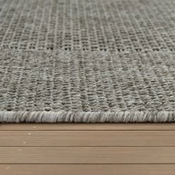 Paco Home Tapis Intérieur & Extérieur Tissage À Plat Aspect Sisal Look Naturel Uni Gris 80x150 Cm -Tapis et paillasson Soldes 50623331 4