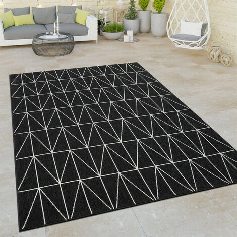 Paco Home Tapis À Poils Ras Intérieur & Extérieur 3D Géométrique Design Scandinave En Noir 120x170 Cm 1 Paco Home Tapis À Poils Ras Intérieur & Extérieur 3D Géométrique Design Scandinave En Noir 120x170 Cm