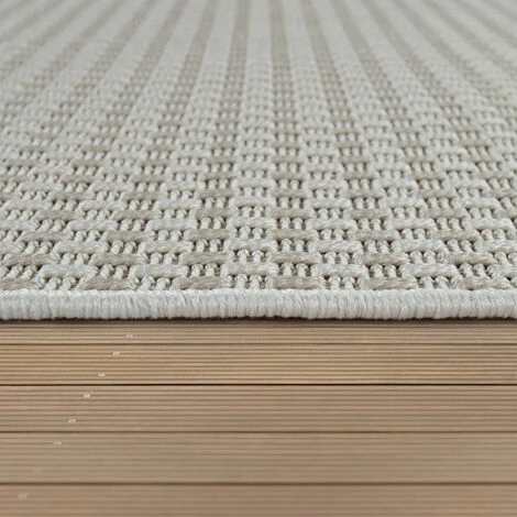 Paco Home Tapis Intérieur & Extérieur Tissage À Plat Aspect Sisal Look Naturel Uni Blanc 200x290 Cm 3 Paco Home Tapis Intérieur & Extérieur Tissage À Plat Aspect Sisal Look Naturel Uni Blanc 200x290 Cm – Image 3