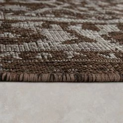 Paco Home Tapis Intérieur & Extérieur Tissage À Plat Moderne Bordure Design Orient Ornements Marron 60x100 Cm -Tapis et paillasson Soldes 50623365 3