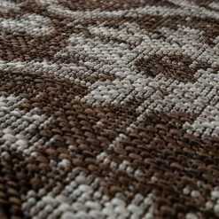 Paco Home Tapis Intérieur & Extérieur Tissage À Plat Moderne Bordure Design Orient Ornements Marron 60x100 Cm -Tapis et paillasson Soldes 50623365 4
