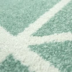 Paco Home Tapis De Salon À Poils Ras Moderne Design Géométrique Motif Losanges En Vert 60x100 Cm -Tapis et paillasson Soldes 50623369 3