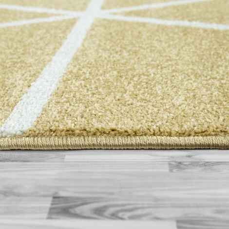 Paco Home Tapis De Salon À Poils Ras Moderne Design Géométrique Motif Losanges En Jaune 60x100 Cm 2 Paco Home Tapis De Salon À Poils Ras Moderne Design Géométrique Motif Losanges En Jaune 60x100 Cm – Image 2