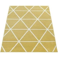 Paco Home Tapis De Salon À Poils Ras Moderne Design Géométrique Motif Losanges En Jaune 60x100 Cm 8 Paco Home Tapis De Salon À Poils Ras Moderne Design Géométrique Motif Losanges En Jaune 60x100 Cm -Tapis et paillasson Soldes 50623371 4
