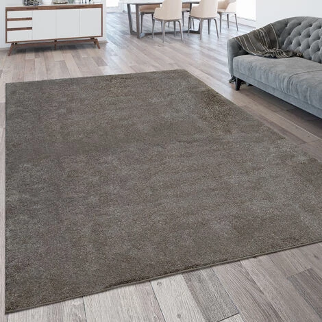 Paco Home Tapis De Salon À Poils Ras Lavable Résistant Monochrome Chiné Taupe 60x110 Cm 1 Paco Home Tapis De Salon À Poils Ras Lavable Résistant Monochrome Chiné Taupe 60x110 Cm