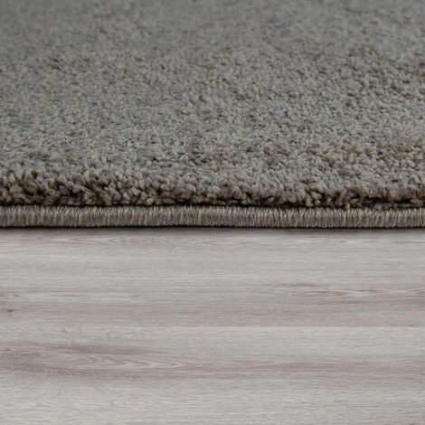 Paco Home Tapis De Salon À Poils Ras Lavable Résistant Monochrome Chiné Taupe 60x110 Cm 2 Paco Home Tapis De Salon À Poils Ras Lavable Résistant Monochrome Chiné Taupe 60x110 Cm – Image 2